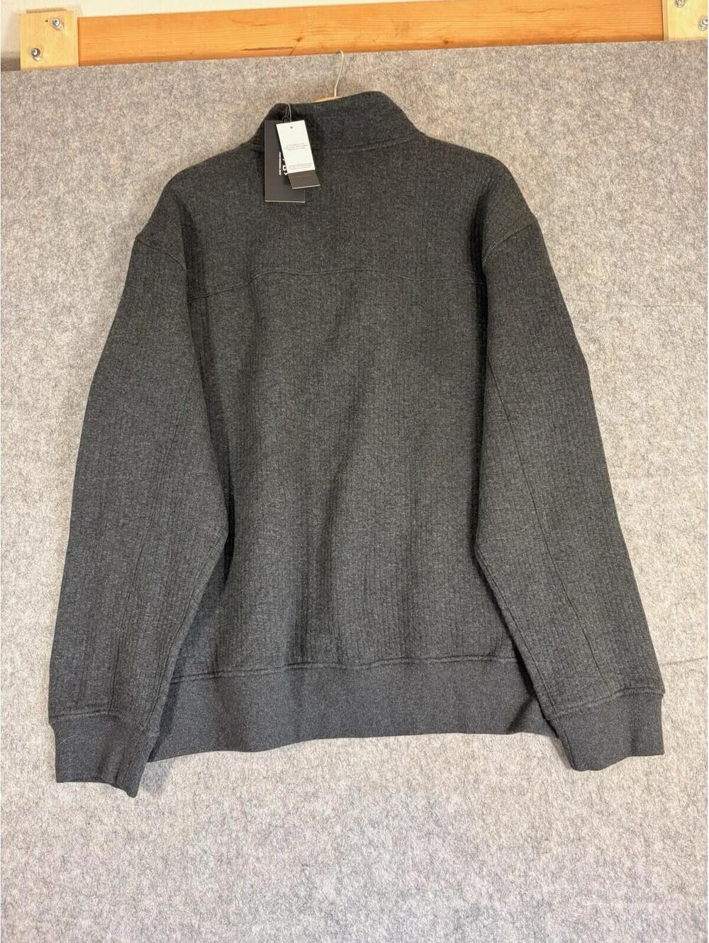 Abercrombie & Fitch YPB Sweatshirt Men Large Gray 1/4 Zip Tech Fleece NWT - Picture 2 of 8